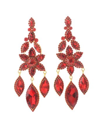 Large Rhinestone Chandelier Earrings