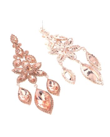 Large Rhinestone Chandelier Earrings