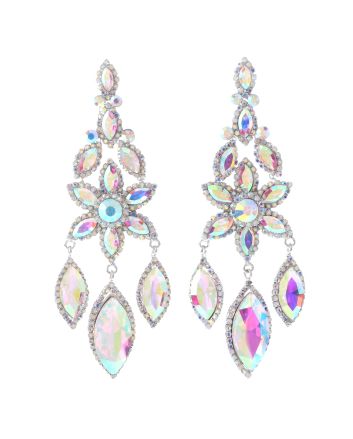 Large Rhinestone Chandelier Earrings