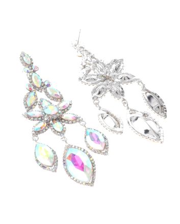 Large Rhinestone Chandelier Earrings