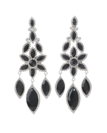 Large Rhinestone Chandelier Earrings