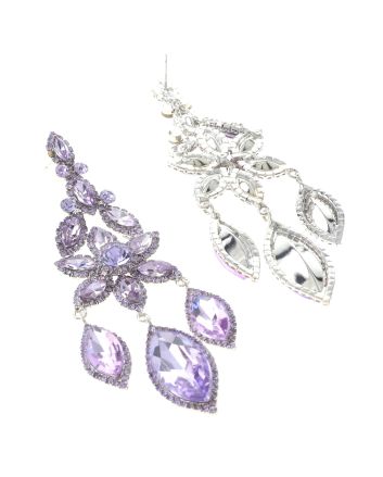 Large Rhinestone Chandelier Earrings