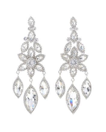 Large Rhinestone Chandelier Earrings