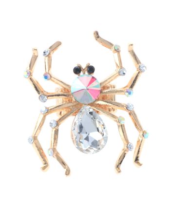 Crystal Spider Stretch Ring