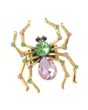 Crystal Spider Stretch Ring
