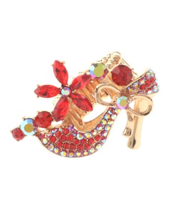 Crystal High Heel Shoe Stretch Ring
