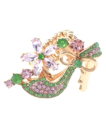 Crystal High Heel Shoe Stretch Ring
