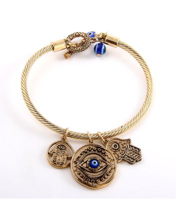 Hamsa Evil Eye Charm Fashion Bracelet 
