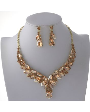 Rhinestone Necklace Set 