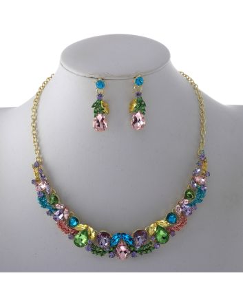 Rhinestone Necklace Set 