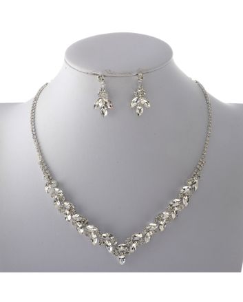 Rhinestone Necklace Set 