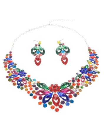 Rhinestone Necklace Set 