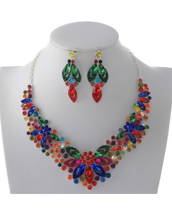 Rhinestone Necklace Set 