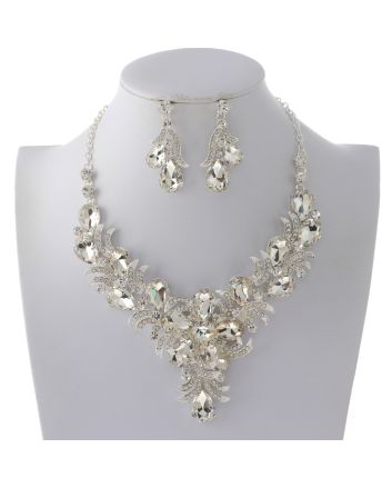 Rhinestone Necklace Set 