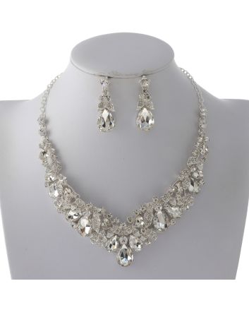 Rhinestone Necklace Set 