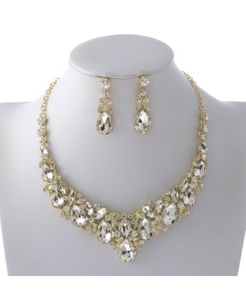 Rhinestone Necklace Set 