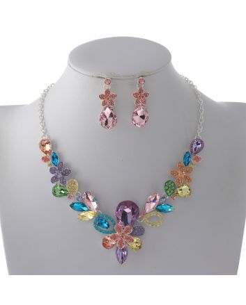 Rhinestone Necklace Set 