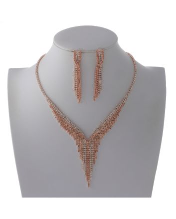 Rhinestone Necklace Set 