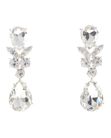 Rhinestone Drop Post Earrings
