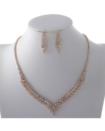 Rhinestone Necklace Set 