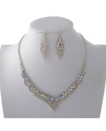 Rhinestone Necklace Set 