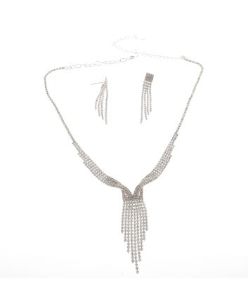 Rhinestone Necklace Set 