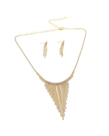 Rhinestone Necklace Set 