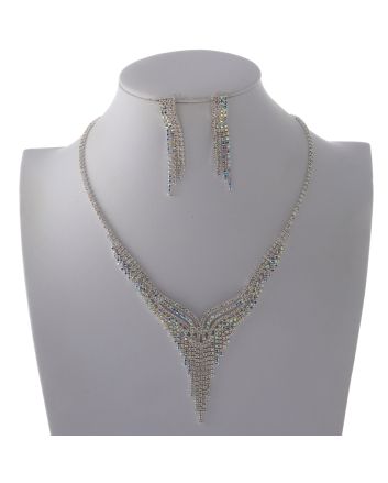 Rhinestone Necklace Set 