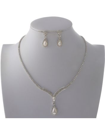 Rhinestone Necklace Set 
