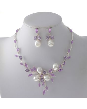 Rhinestone Necklace Set 