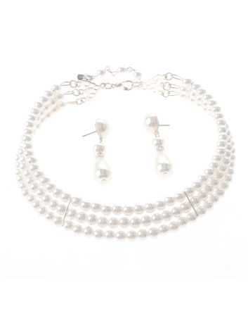 Synthetic Pearl Choker Set 