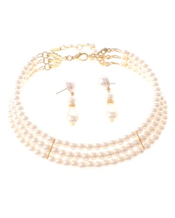 Synthetic Pearl Choker Set 