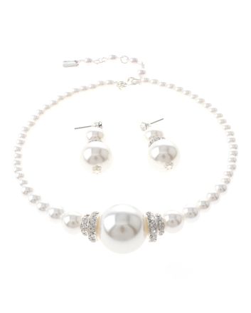 Synthetic Pearl Choker Set 