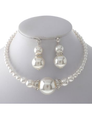 Synthetic Pearl Choker Set 