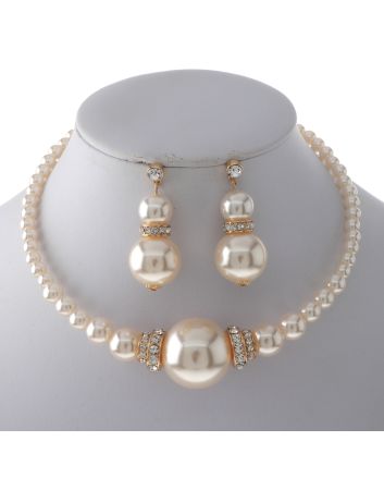 Synthetic Pearl Choker Set 