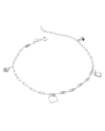 Rhodium Plated Anklet