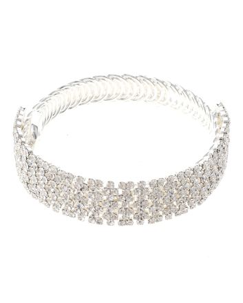 Rhinestone Stretch Cuff Bracelet 