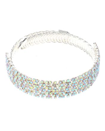 Rhinestone Stretch Cuff Bracelet 