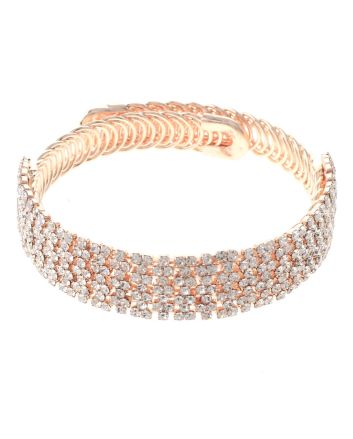 Rhinestone Stretch Cuff Bracelet 