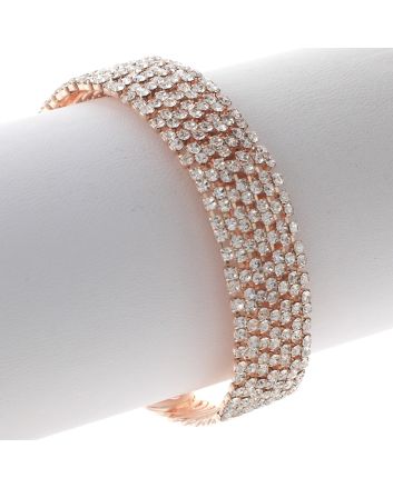 Rhinestone Stretch Cuff Bracelet 
