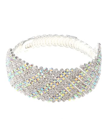 Rhinestone Stretch Cuff Bracelet 