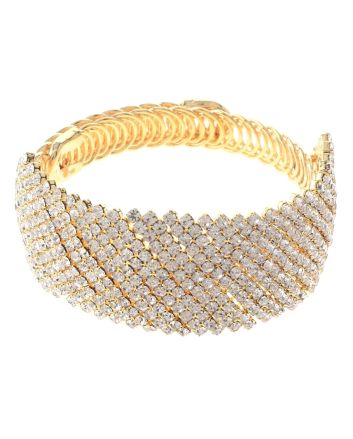 Rhinestone Stretch Cuff Bracelet 