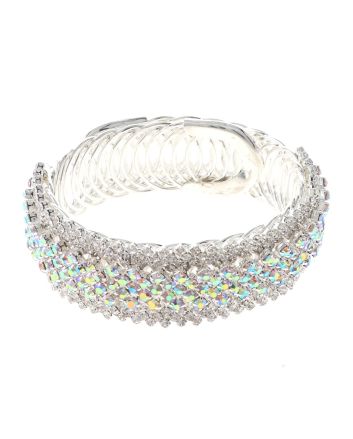 Rhinestone Stretch Cuff Bracelet  