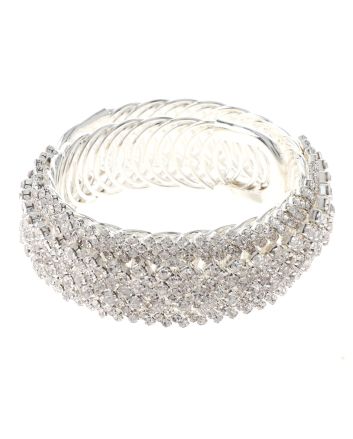 Rhinestone Stretch Cuff Bracelet  