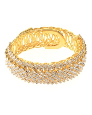 Rhinestone Stretch Cuff Bracelet  