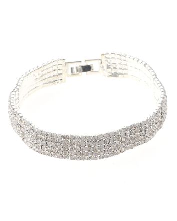 Rhinestone Latch Bracelet 