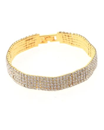 Rhinestone Latch Bracelet 