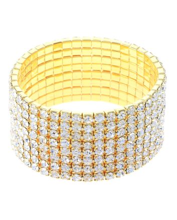 Rhinestone Stretch Bracelet / 8 Lines