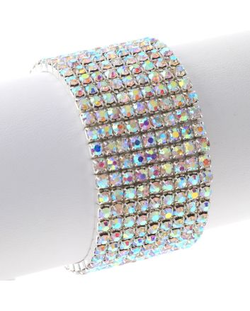 Rhinestone Stretch Bracelet / 9 Lines