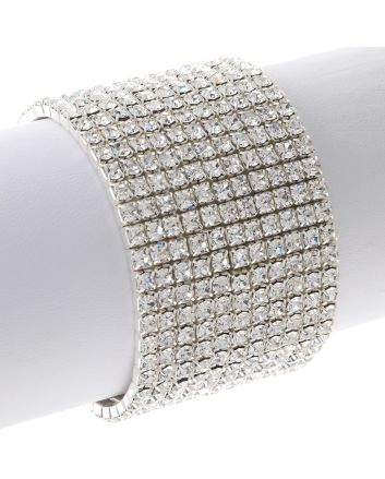 Rhinestone Stretch Bracelet / 11 Lines